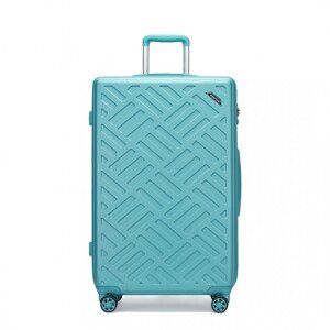 Veľký škrupinový kufor 85 L - Geometrický vzor - ABS+PC - Supercase - modrá