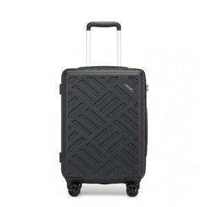 Kabínový škrupinový kufor 31 L - Geometrický vzor - ABS+PC - Supercase - čierna