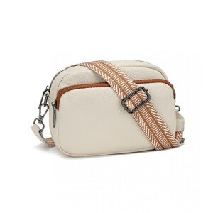 Dámska kožená crossbody kabelka Miss Lulu - béžová
