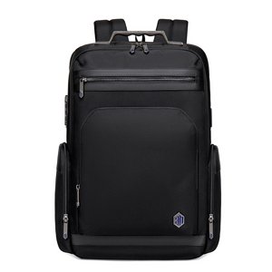 Arctic Hunter profesionálny cestovný batoh 25,5L s USB portom, zámkom a obalom na notebook - čierny