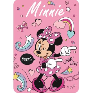 Disney Detská deka Minnie Mouse "ME TIME" - ružová