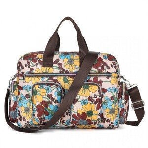 Multifunkčná cestovná taška s viacerými vreckami Kono Flower 12,5L - khaki