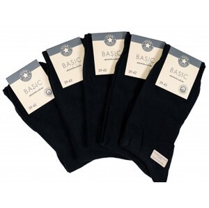 Star Socks Bavlnené ponožky set 5 - dámske čierne Veľkosť: 35-38