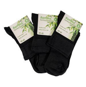 Star Socks ponožky bambusové dámske čierne - Set 3 Veľkosť: 35-38