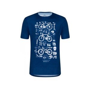 Cycology pánske technické tričko Bike Maths - modré Veľkosť: L