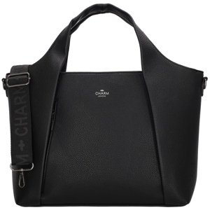 Prémiová kožená kabelka - Mulberry Street - Charm London - 15 L - čierna
