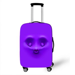Elastický obal na kufor Crazy Face 11 - tmavofialový Veľkosť: S