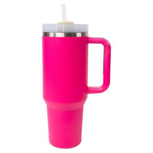 Štýlový termohrnček so slamkou - Barbie ružová - 1,18L