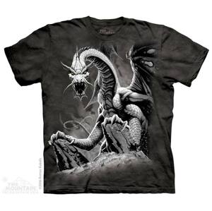 Pánske batikované tričko The Mountain - Black Dragon- čierne Veľkosť: XL