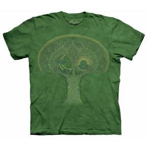 Pánske batikované tričko The Mountain - Mierový strom- zelené Veľkosť: 4XL