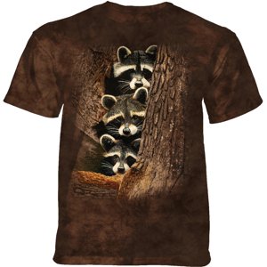 Pánske batikované tričko The Mountain - THREE RACCOONS - medvedíky čistotné - hnedá Veľkosť: XXL