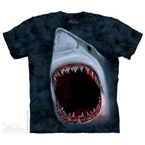 Pánske batikované tričko The Mountain -  Shark Bite - čierna Veľkosť: L