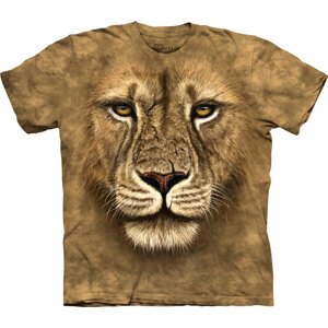 Pánske batikované tričko The Mountain - Lion Warrior - béžové Veľkosť: L