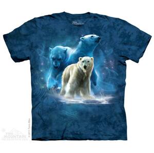 Pánske batikované tričko The Mountain - Polar Collage - modrá Veľkosť: M
