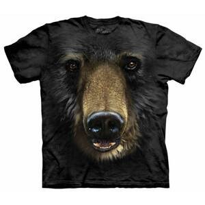 Pánske batikované tričko The Mountain - Medvedia tvár- čierne Veľkosť: 4XL