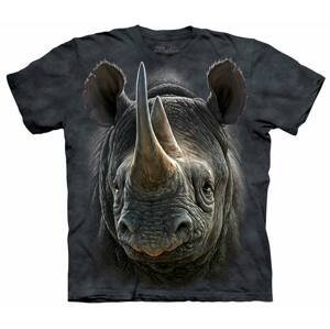 Pánske batikované tričko The Mountain - Čierny nosorožec- čierne Veľkosť: XL