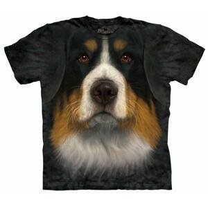 Pánske batikované tričko The Mountain - Bernský salašnícky pes- čierne Veľkosť: 4XL