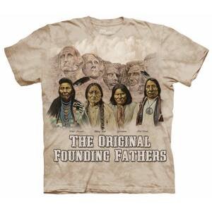 Pánske batikované tričko The Mountain - Originálni zakladatelia - béžové Veľkosť: XL
