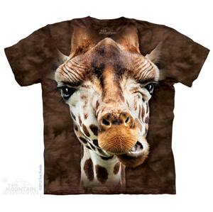 Pánske batikované tričko The Mountain - Giraffe - hnedé Veľkosť: 4XL