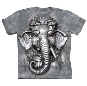 Pánske batikované tričko The Mountain - Ganesh slonia hlava- sivé Veľkosť: 5XL