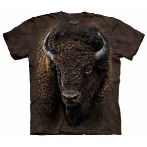 Pánske batikované tričko The Mountain - Americký bizón- hnedé Veľkosť: M