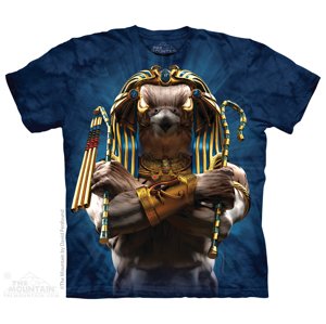 Pánske batikované tričko The Mountain - Egyptský boh - modré Veľkosť: XL