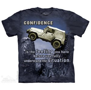 Pánske batikované tričko The Mountain - Jeep- čierne Veľkosť: XXXL