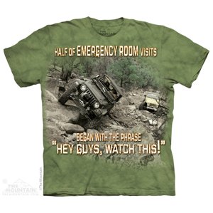 Pánske batikované tričko The Mountain - Adrenalín- zelené Veľkosť: XL