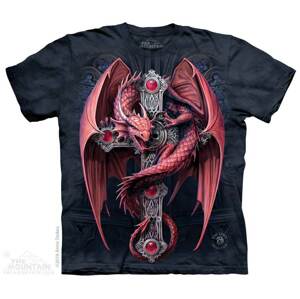 Pánske batikované tričko The Mountain - Gotický ochranca- čierne Veľkosť: 4XL