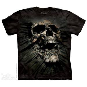 Pánske batikované tričko The Mountain - Breakthrough Skull- čierne Veľkosť: XL