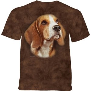 Pánske batikované tričko The Mountain - Beagle- hnedé Veľkosť: L