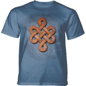 Pánske batikované tričko The Mountain - Knots On Knots- modré Veľkosť: L