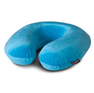WORLDPACK TRAVEL PILLOW cestovný vankúš z pamäťovej peny - tyrkysový