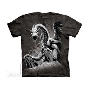 The Mountain Detské batikované tričko - Black Dragon - čierne Veľkosť: XL