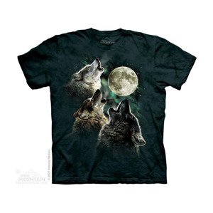 The Mountain Detské batikované tričko - Three Wolf Moon - čierne Veľkosť: S