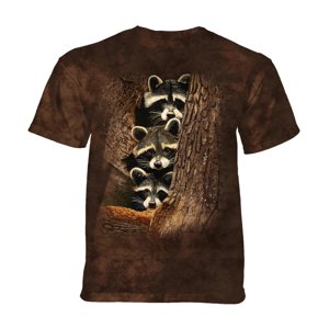 The Mountain Detské batikované tričko - THREE RACCOONS - medvedíky čistotné - hnedá Veľkosť: L