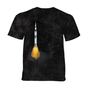 The Mountain Detské batikované tričko - APOLLO SKETCH - vesmír - čierne Veľkosť: L