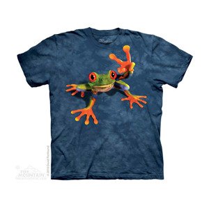 The Mountain Detské batikované tričko - Victory Frog - modré Veľkosť: M