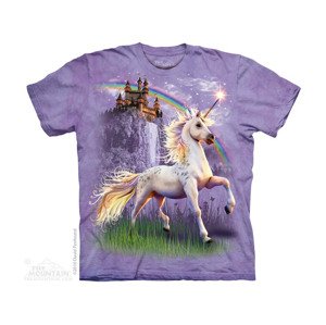 The Mountain Detské batikované tričko - Unicorn Castle - fialové Veľkosť: S