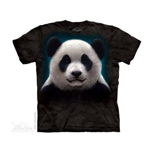The Mountain Detské batikované tričko - Panda Portrait - čierne Veľkosť: S