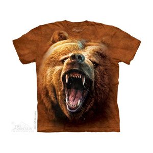 The Mountain Detské batikované tričko - Grizzly Growl - hnedé Veľkosť: M