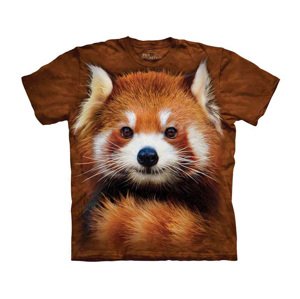 Detské batikované tričko The Mountain Červená panda - hnedé Veľkosť: L