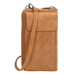 Dámska kabelka na telefón / peňaženka s popruhom cez rameno Beagles Rebelle - CAMEL - na výšku