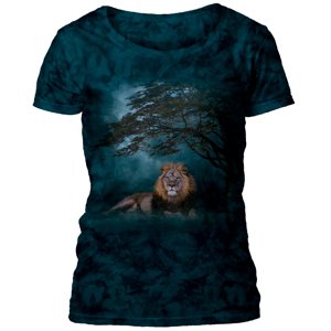 Dámske batikované tričko The Mountain - PURE FEELING - medvede - tmavo zelená Veľkosť: M
