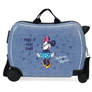 JOUMMABAGS Detský kufor na kolieskach - odrážadlo - MINNIE MAKE IT RAIN BOWS 2