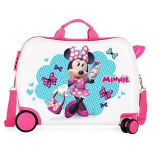 JOUMMABAGS Detský kufor na kolieskach - odrážadlo - Minnie Good Mood