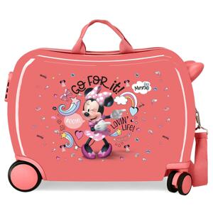 JOUMMABAGS Detský kufor na kolieskach - odrážadlo - Disney - MINNIE LOVING LIFE - 34L