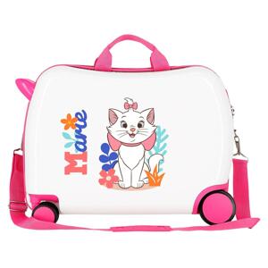 JOUMMABAGS Detský kufor na kolieskach - odrážadlo - Disney Marie - biely - 38L