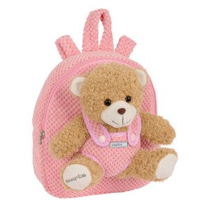 Safta Teddy Bear detský batôžtek s plyšovým medvedíkom - 4,65 L - ružový