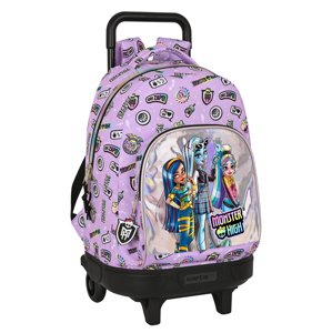 Safta MONSTER HIGH "BEST BOOS" dievčenský školský batoh na kolieskach - 33L